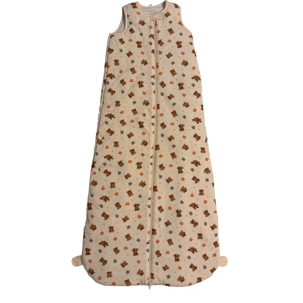 MORI Teddy Bear Organic Bamboo Sleep Bag‎ Wearable Blanket Unisex 2-4Y Cream
